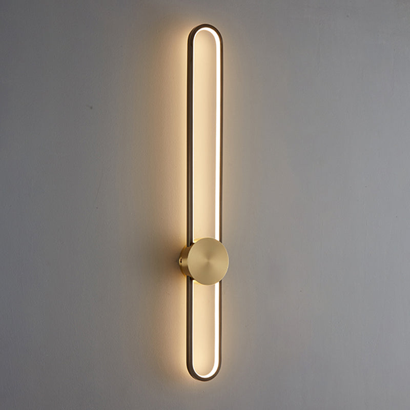 Modern Luxury Style Linear Wall Sconce Copper 1 Light Sconces