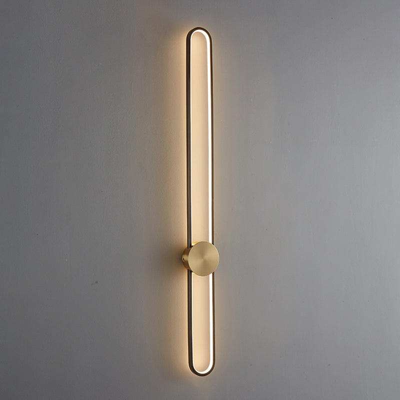Modern Luxury Style Linear Wall Sconce Copper 1 Light Sconces