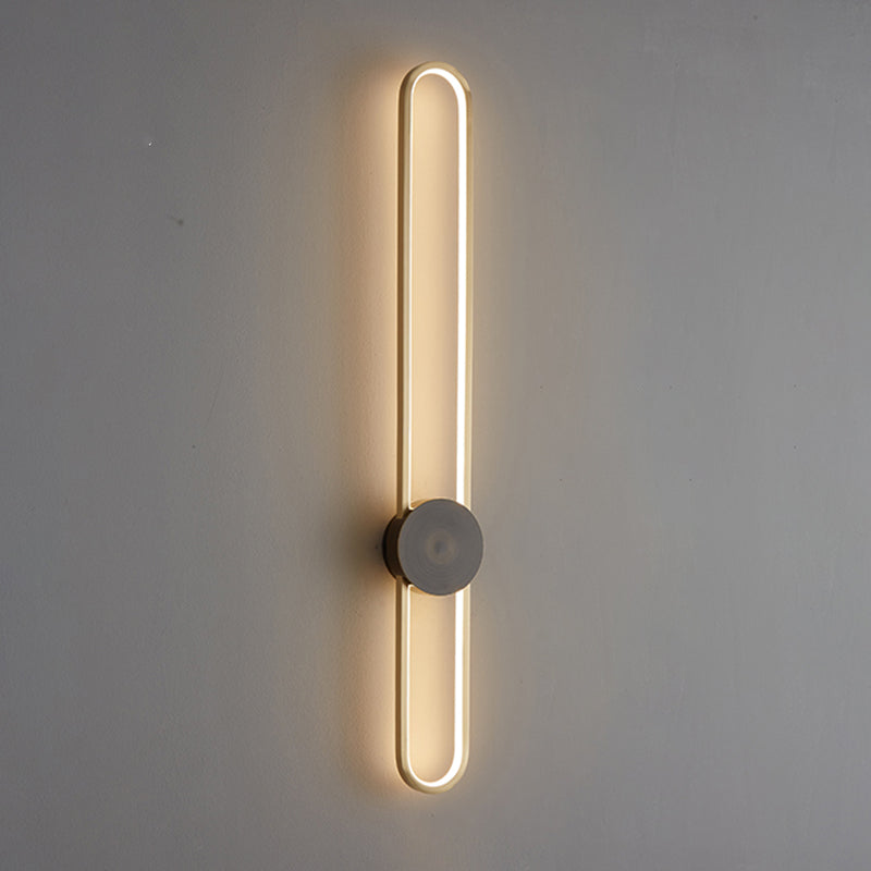 Modern Luxury Style Linear Wall Sconce Copper 1 Light Sconces