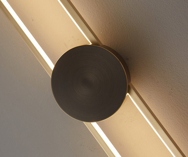 Modern Luxury Style Linear Wall Sconce Copper 1 Light Sconces