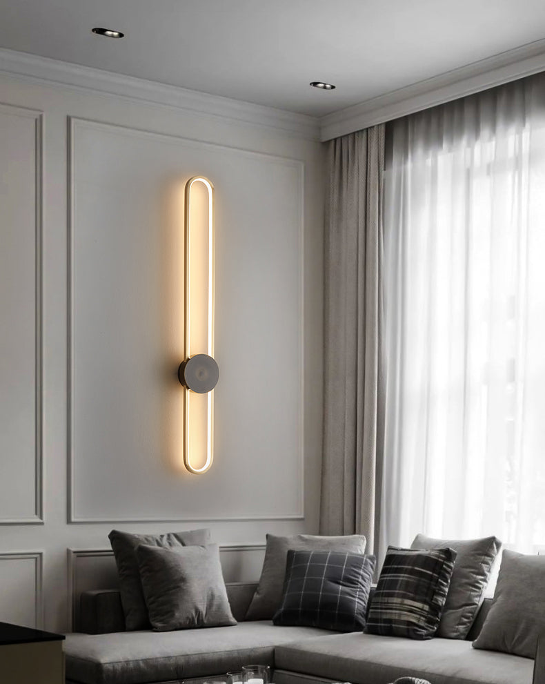 Modern Luxury Style Linear Wall Sconce Copper 1 Light Sconces