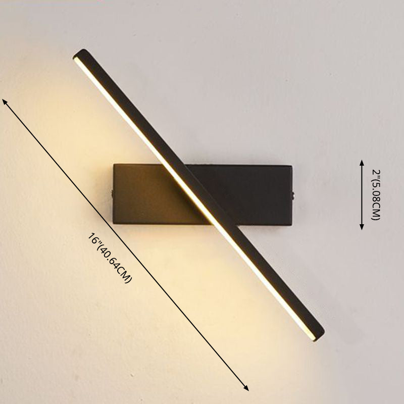 Moderna Nordic Style Lineal Wall Donce Aluminium 1 Light Sponces for Study Bedroom