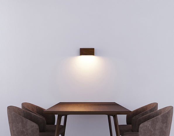 Moderno de estilo minimalista de estilo rectangular de lámpara de madera de lámpara de madera