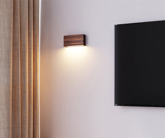 Moderno de estilo minimalista de estilo rectangular de lámpara de madera de lámpara de madera