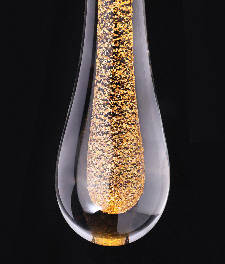 Droplet Multi plafond Light Contemporary Crystal Cluster Pendant Light avec cordon suspendu pour restaurant