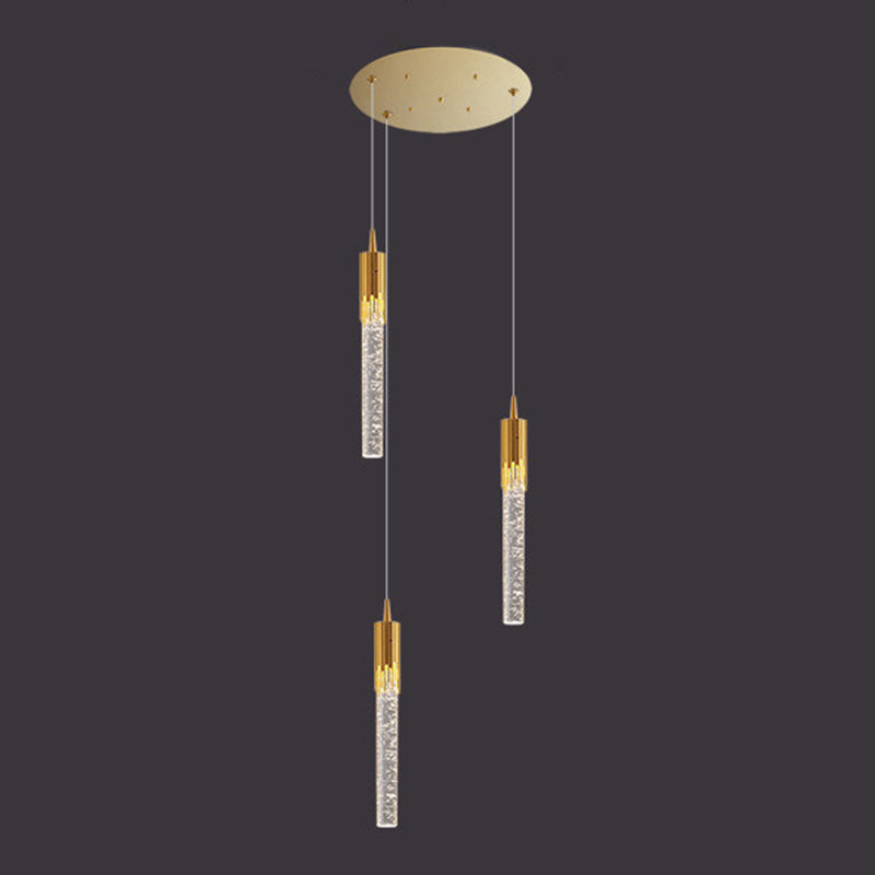 Column Hanging Light Fixtures Post-Modern Aluminum Ceiling Pendant for Living Room