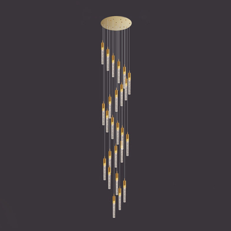 Column Hanging Light Fixtures Post-Modern Aluminum Ceiling Pendant for Living Room