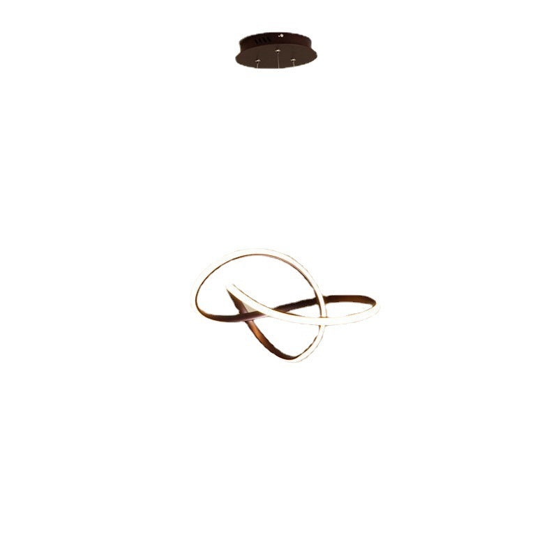 Modern Twist Suspended Lighting Fixture Metallic Pendant Lighting Fixtures for Restaurant