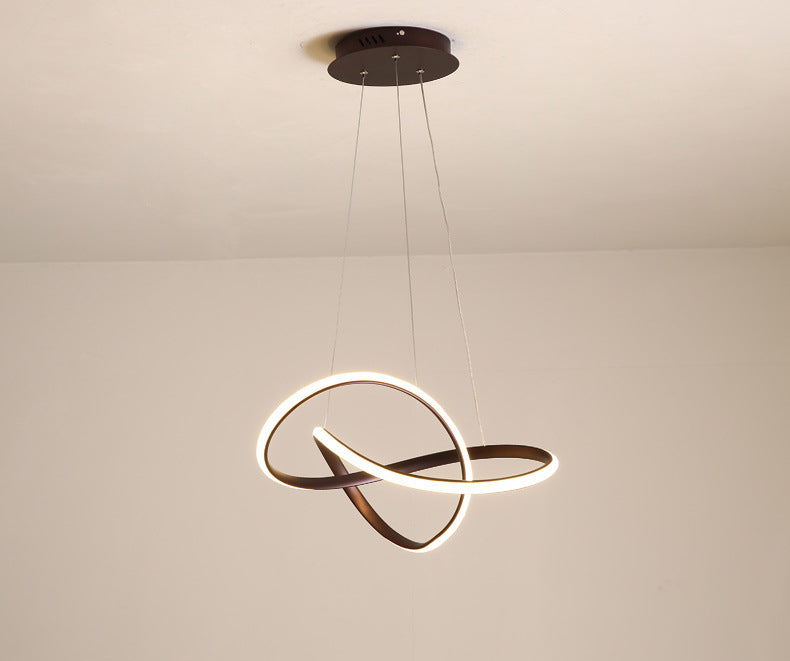 Modern Twist Suspended Lighting Fixture Metallic Pendant Lighting Fixtures for Restaurant