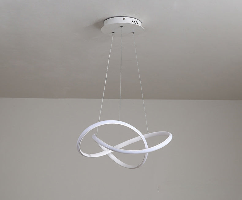 Modern Twist Suspended Lighting Fixture Metallic Pendant Lighting Fixtures for Restaurant