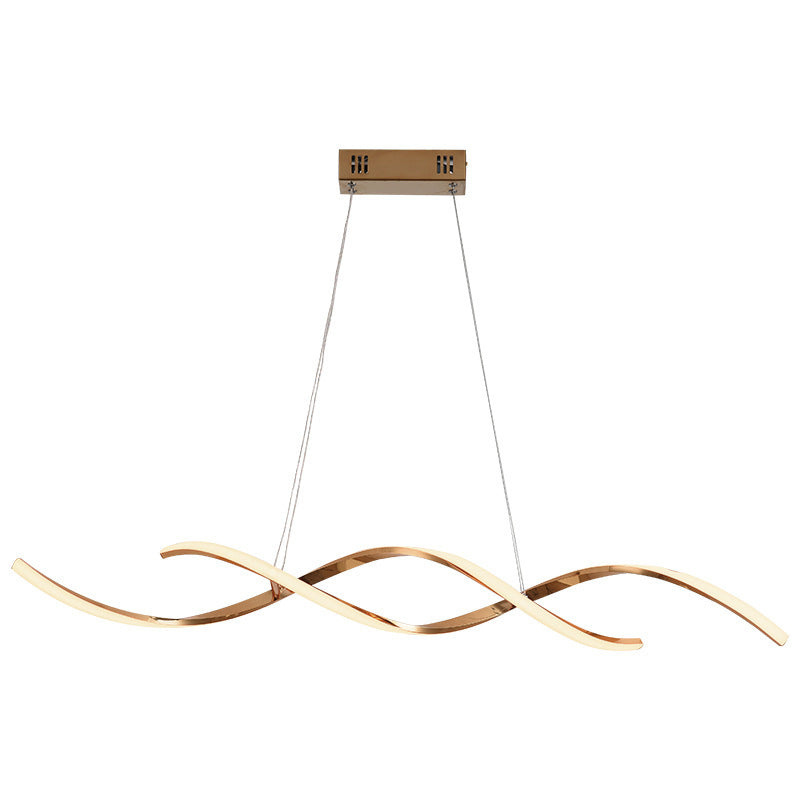 Lampada ad ondatura contemporanea lampada a sospensione in metallo Light per soggiorno