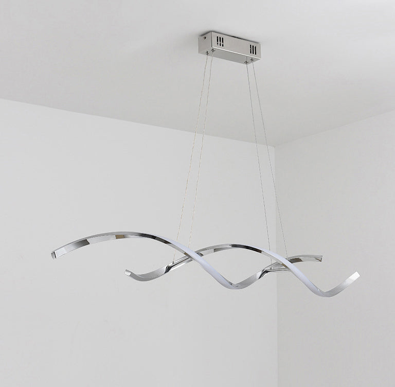 Lampada ad ondatura contemporanea lampada a sospensione in metallo Light per soggiorno