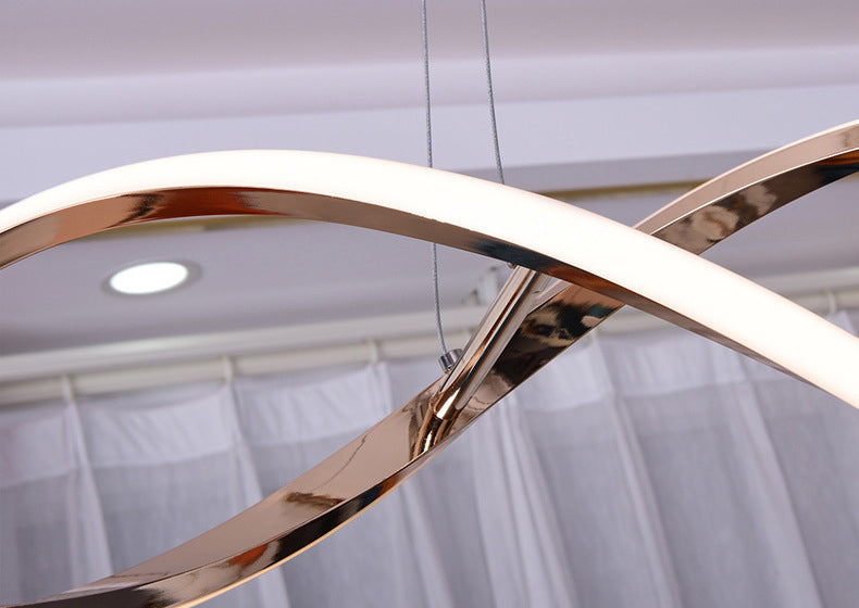 Lampada ad ondatura contemporanea lampada a sospensione in metallo Light per soggiorno