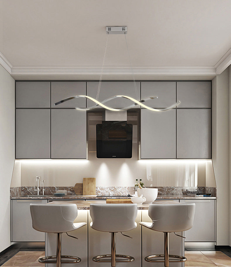 Lampada ad ondatura contemporanea lampada a sospensione in metallo Light per soggiorno