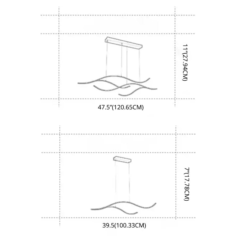 Eigentijdse zwaaiende kroonluchter hanglamp metallic hangende verlichtingsarmaturen voor slaapkamer