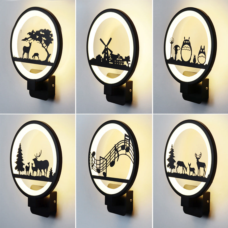 Lumière réglable 1 Applexionne de mur de nuance rond