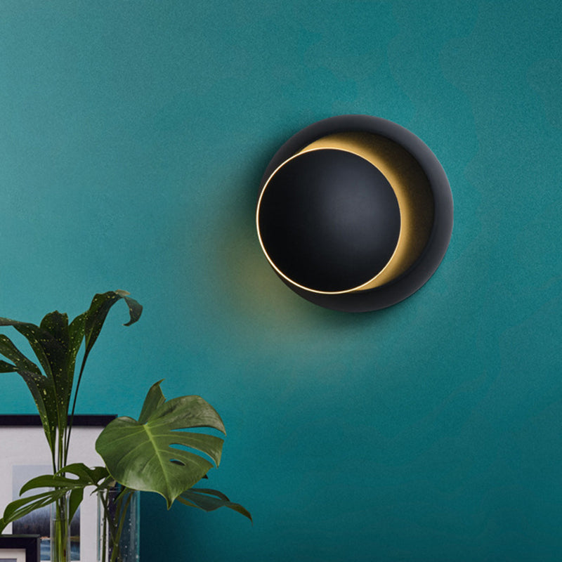 Round Shade Wall Sconce Modern Simple Style Resin 1 Light Sconces for Bedroom