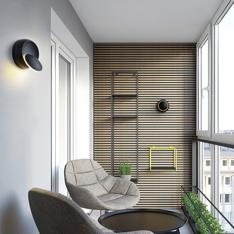 Round Shade Wall Sconce Modern Simple Style Resin 1 Light Sconces for Bedroom