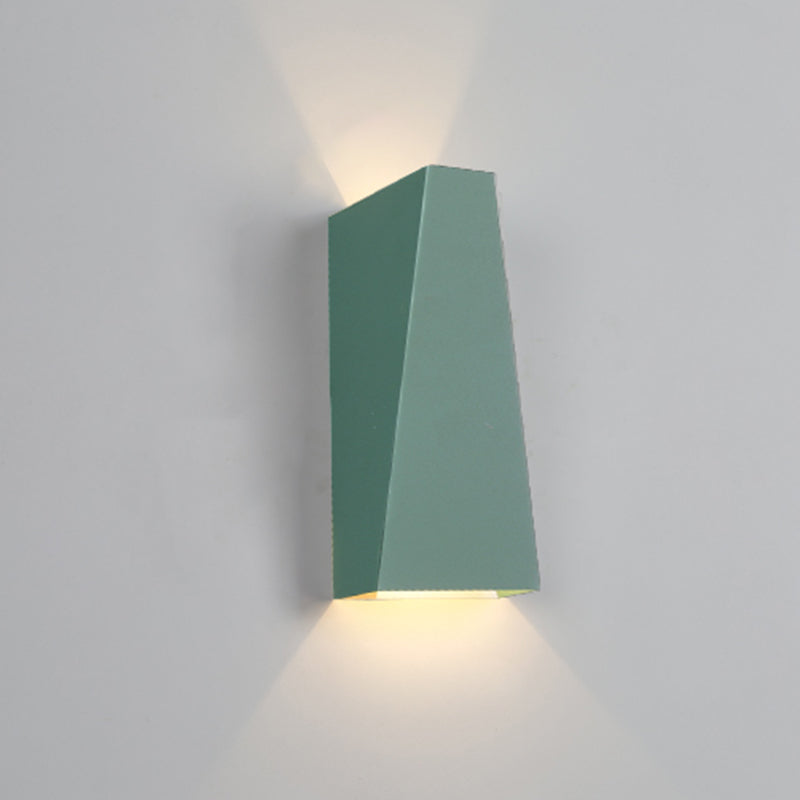 Mata rectangular de pared simple macarons estilo metal 1 apliques de luz