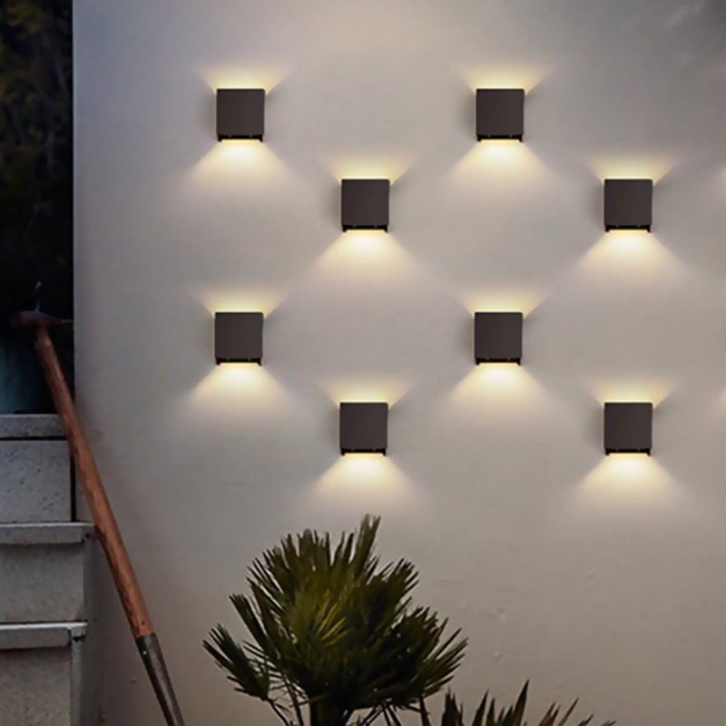 Mata rectangular de pared simple macarons estilo metal 1 apliques de luz