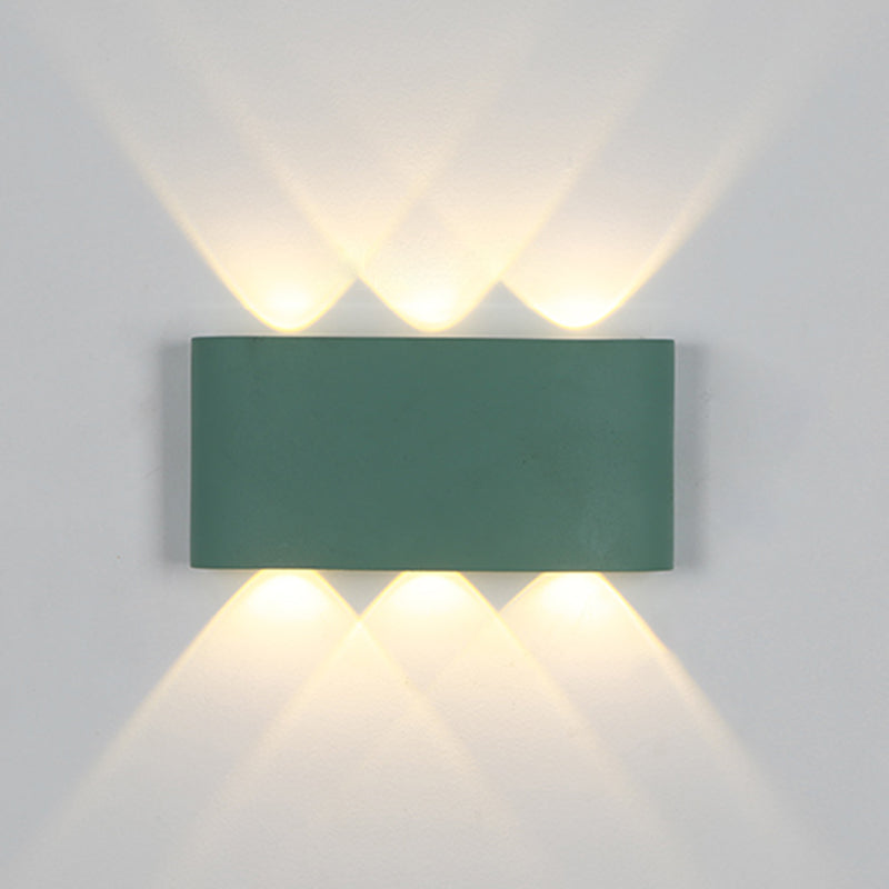 Mata rectangular de pared simple macarons estilo metal 1 apliques de luz