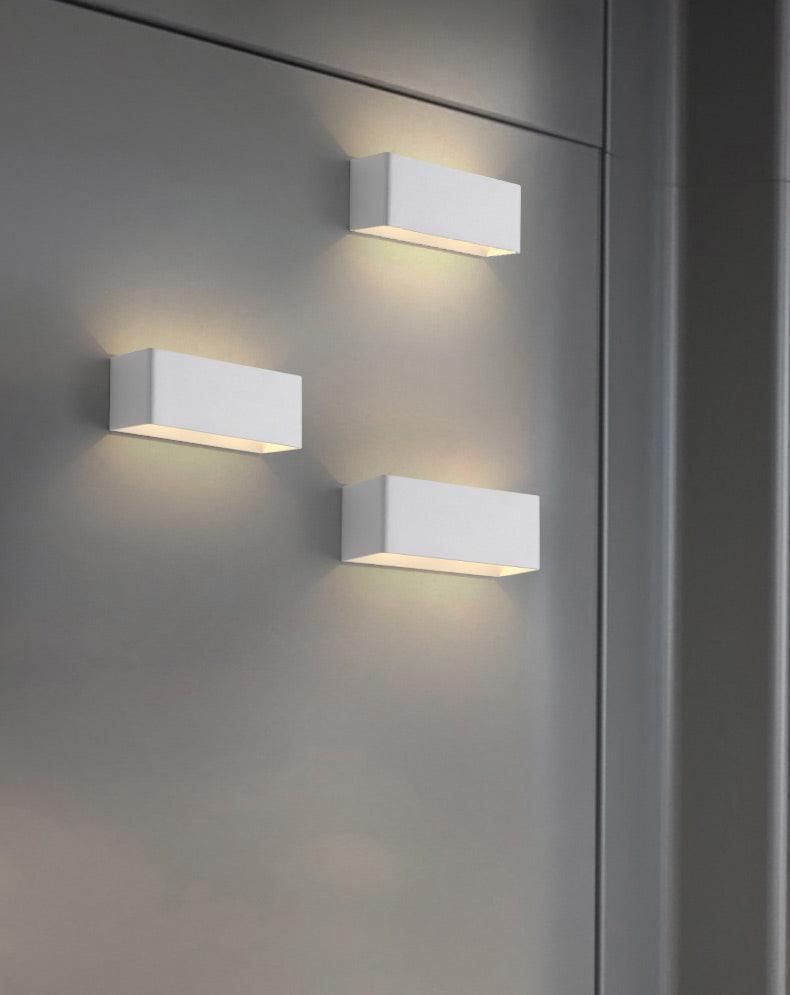 Mata rectangular de pared simple macarons estilo metal 1 apliques de luz