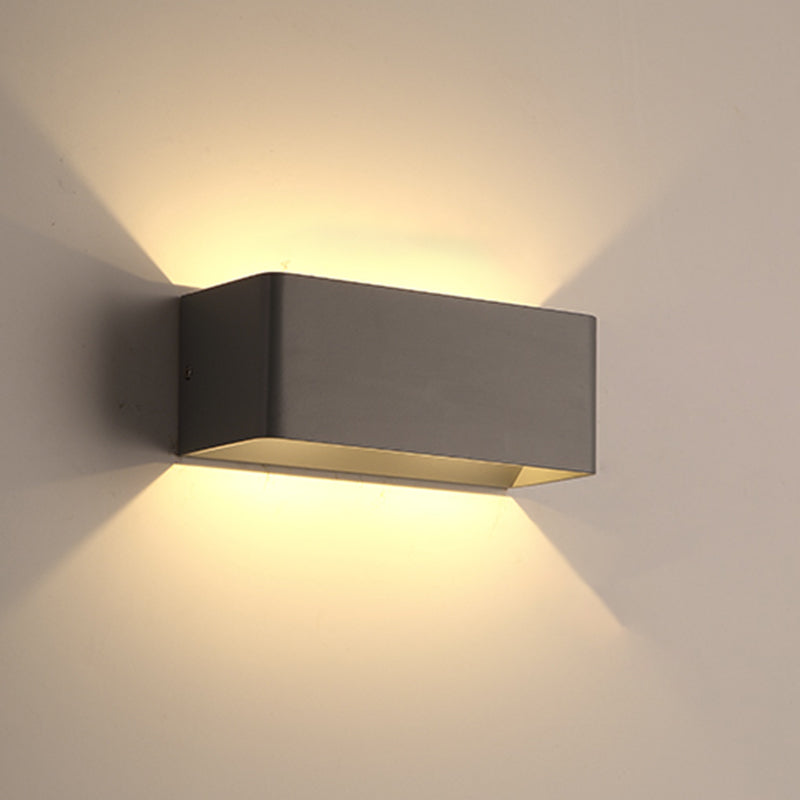 Mata rectangular de pared simple macarons estilo metal 1 apliques de luz