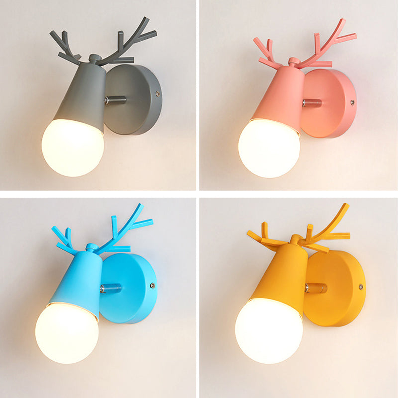 Ángulo ajustable 1 Luz de luz CONO Luz de pared Macaron Minimalista Metalista de metal de estilo