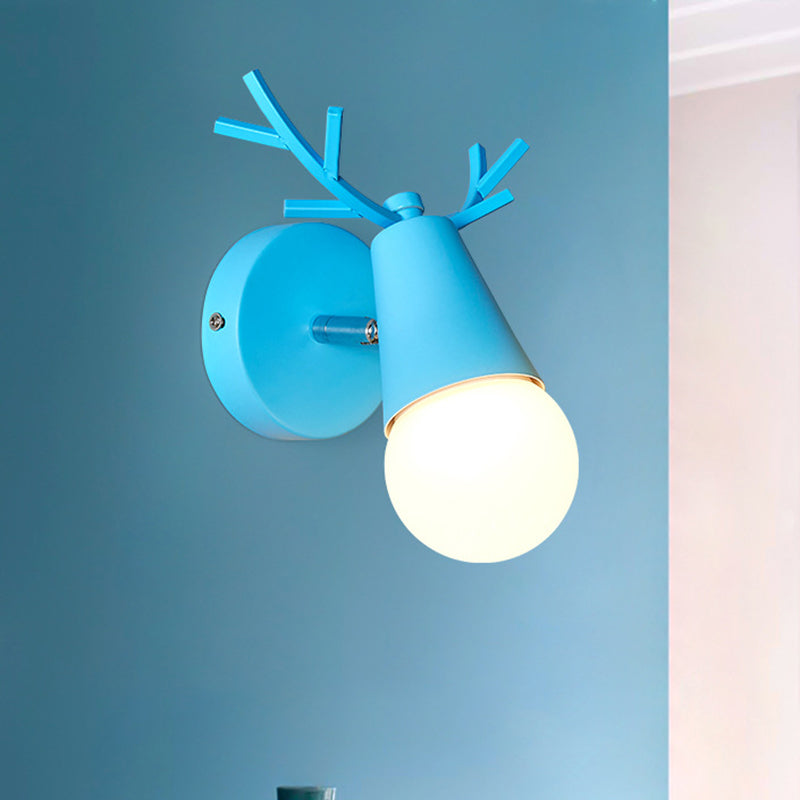 Ángulo ajustable 1 Luz de luz CONO Luz de pared Macaron Minimalista Metalista de metal de estilo