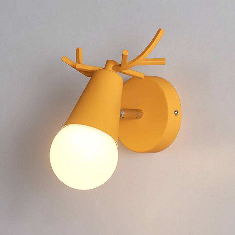 Ángulo ajustable 1 Luz de luz CONO Luz de pared Macaron Minimalista Metalista de metal de estilo