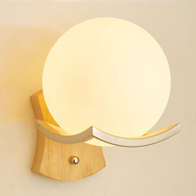 Spherical Wall Disconce Japanese Glass 1 Light Sponces con control inteligente
