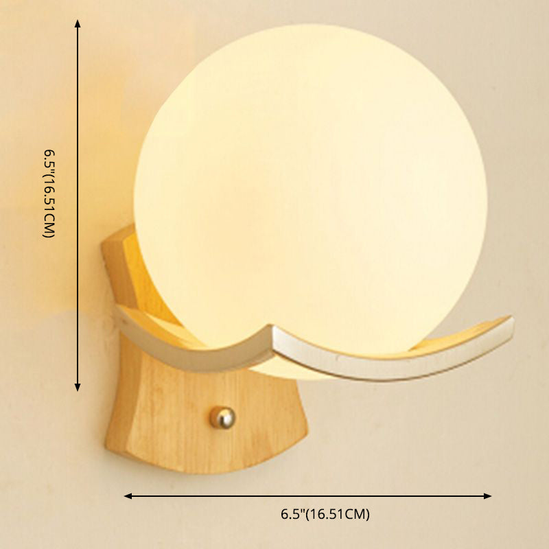 Spherical Wall Disconce Japanese Glass 1 Light Sponces con control inteligente