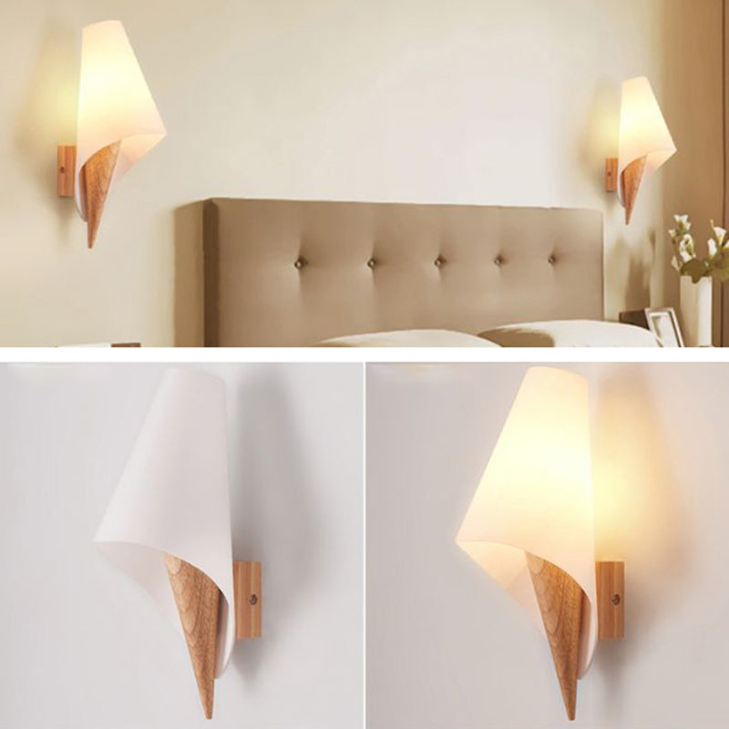 Spherical Wall Disconce Japanese Glass 1 Light Sponces con control inteligente