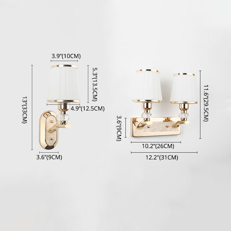 1-Light Armed Sconce Wall Light Modern Minimalist Style Glass Wall Sconce