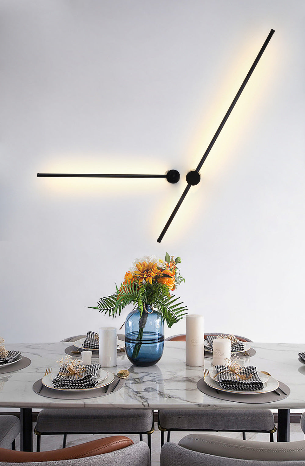 1 Licht linearer Wandleuchten moderner minimalistischer Eisenleuchten Wandleuchte