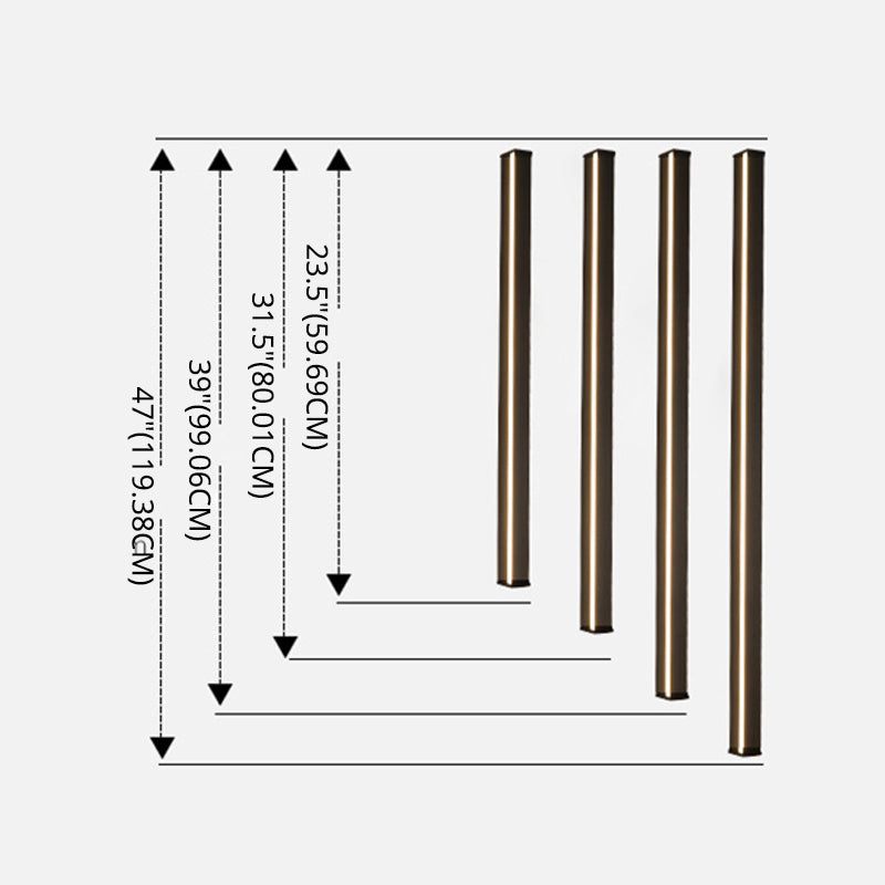 Creatieve minimalistische stijl lineaire wandkandelpas aluminium 1 lichte staten
