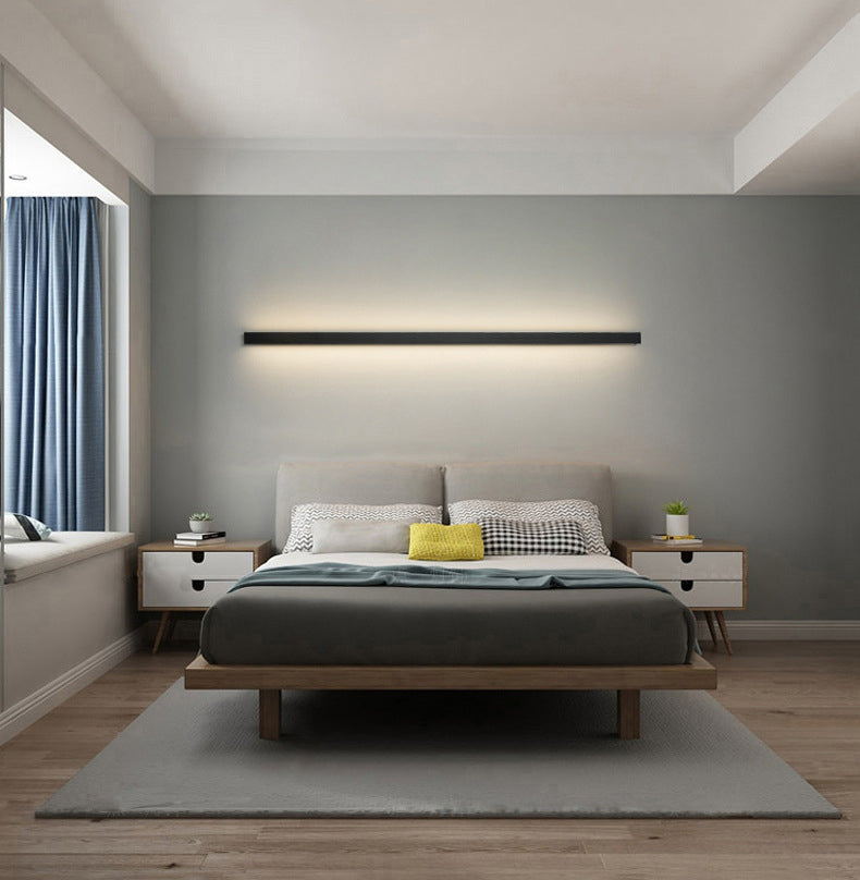 Creatieve minimalistische stijl lineaire wandkandelpas aluminium 1 lichte staten