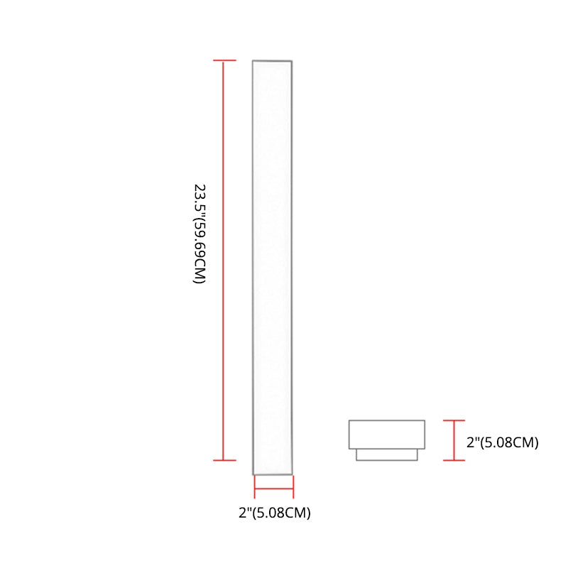 Estilo minimalista moderno Murón lineal apliques acrílico 1 apliques de luz para exteriores