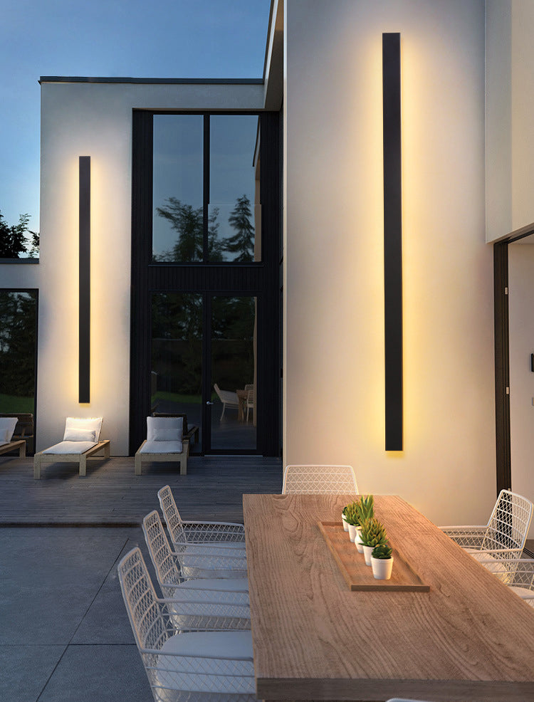 Estilo minimalista moderno Murón lineal apliques acrílico 1 apliques de luz para exteriores