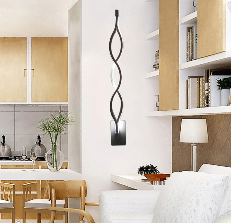 Creative Minimalist Style Linear Wall Sconce Aluminum 2 Lights Sconces