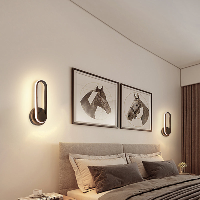 Apliques de pared oblata de estilo minimalista moderno placas de luz