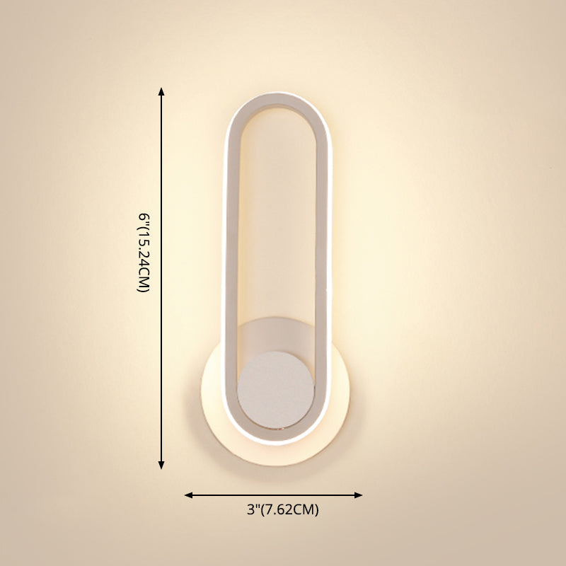 Apliques de pared oblata de estilo minimalista moderno placas de luz