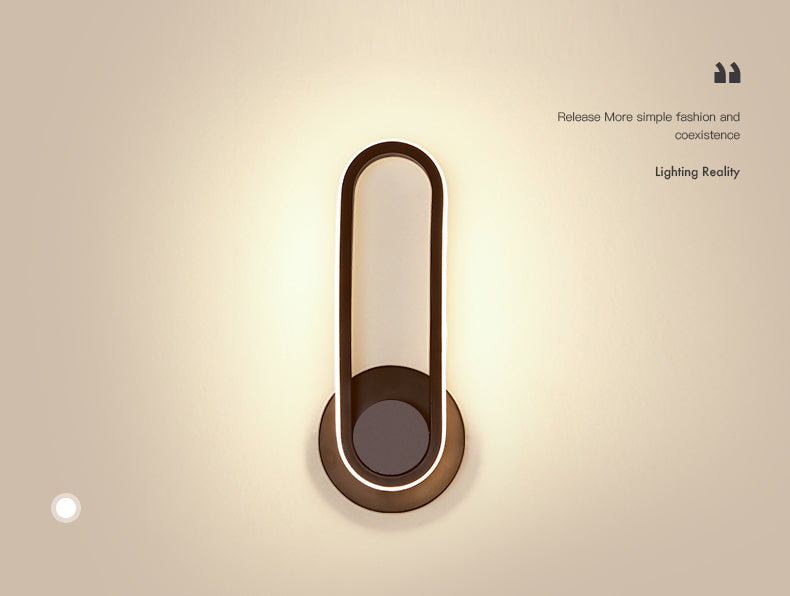 Apliques de pared oblata de estilo minimalista moderno placas de luz