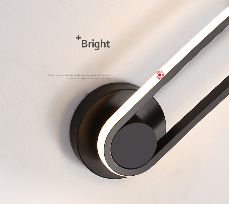 Apliques de pared oblata de estilo minimalista moderno placas de luz