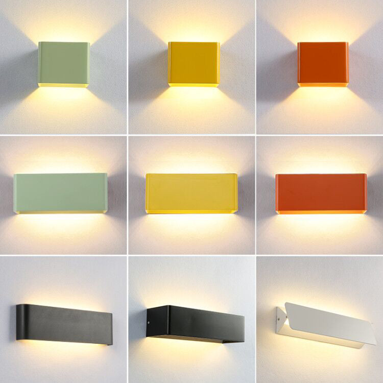 Moderner minimalistischer Stil quadratischer Wandleuchter Aluminium 1 leichte Leuchten für Wohnzimmer