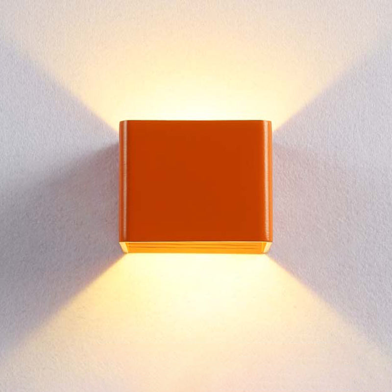 Moderner minimalistischer Stil quadratischer Wandleuchter Aluminium 1 leichte Leuchten für Wohnzimmer