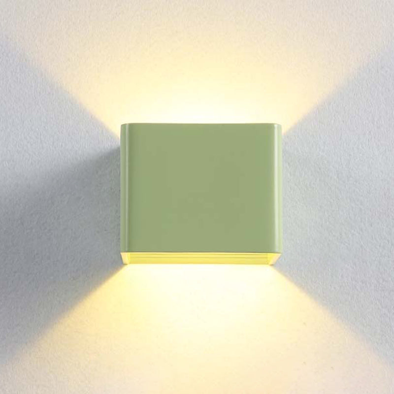 Moderner minimalistischer Stil quadratischer Wandleuchter Aluminium 1 leichte Leuchten für Wohnzimmer