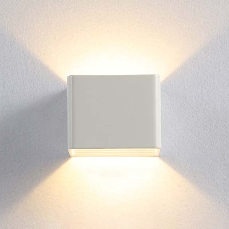 Moderner minimalistischer Stil quadratischer Wandleuchter Aluminium 1 leichte Leuchten für Wohnzimmer