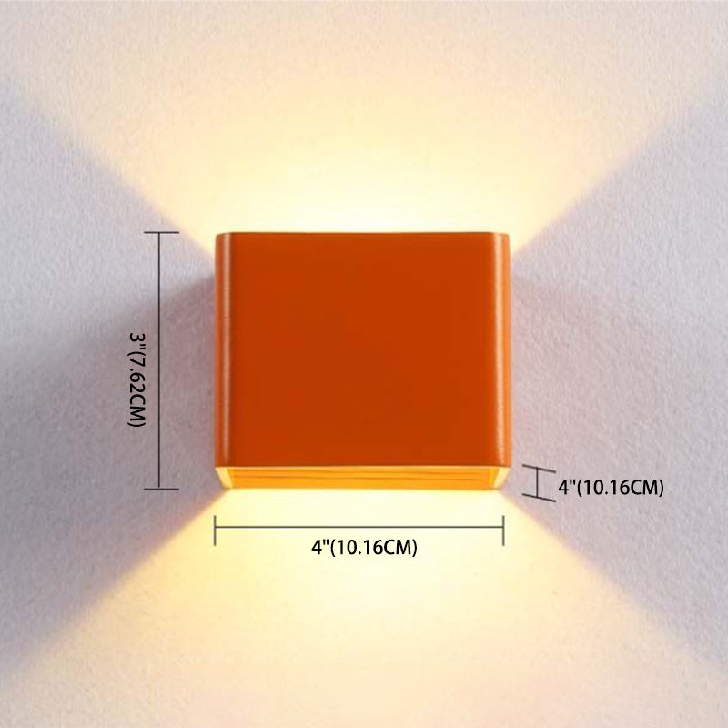 Moderner minimalistischer Stil quadratischer Wandleuchter Aluminium 1 leichte Leuchten für Wohnzimmer