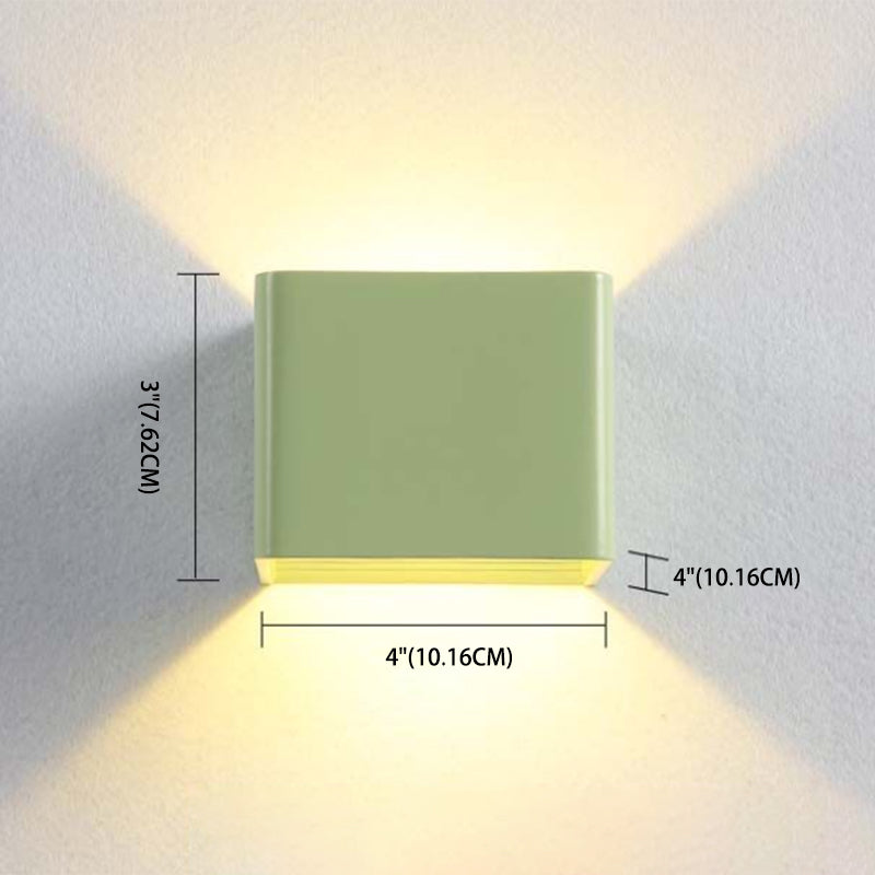 Moderner minimalistischer Stil quadratischer Wandleuchter Aluminium 1 leichte Leuchten für Wohnzimmer